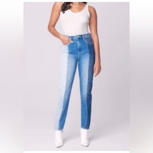 Kendall and Kylie Colorblock Denim Jeans Ultra Babe Skinny Size 5/27 NWT
